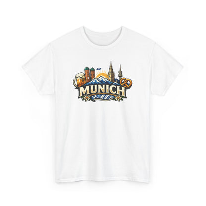 Munich Souvenir T‑Shirt — Oktoberfest Beer & Pretzel Graphic Tee