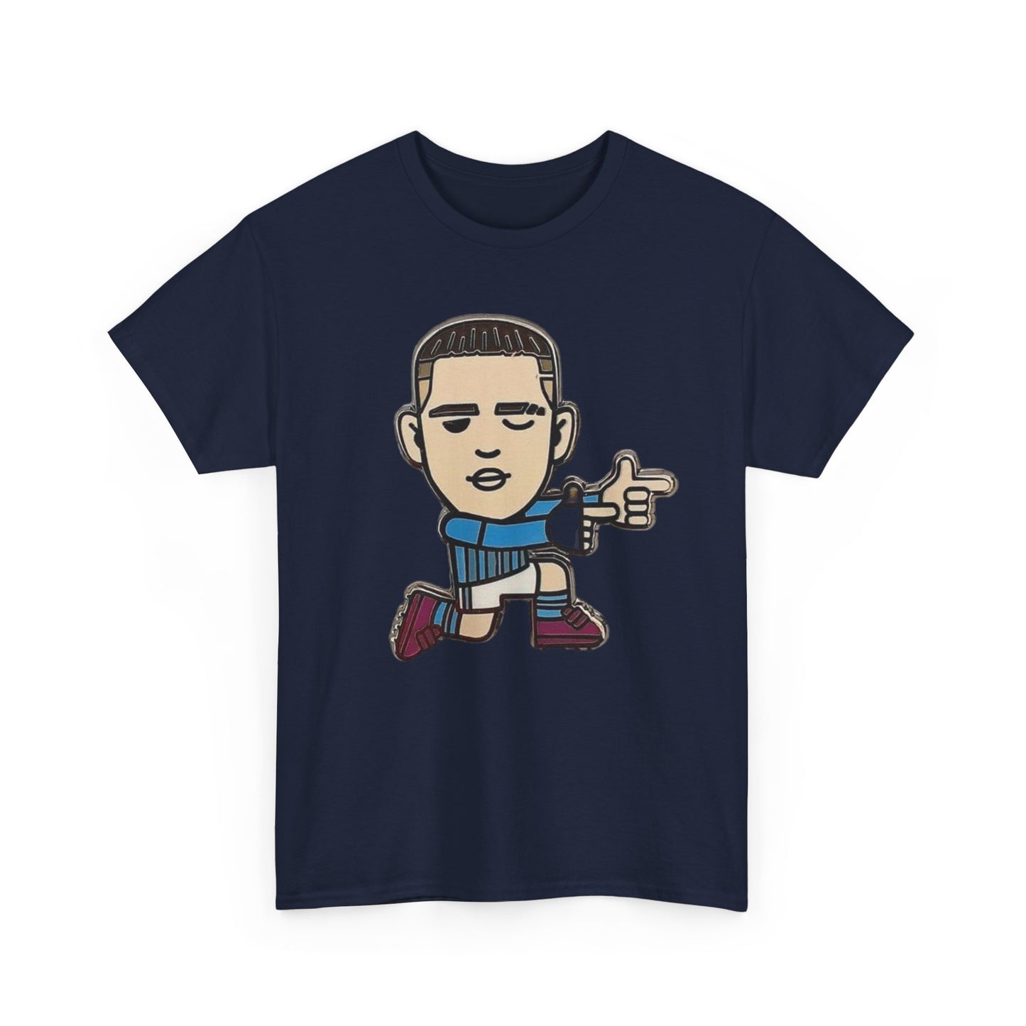 Phil Foden Cartoon Dance Pose Tee - Funky Character Graphic T-Shirt