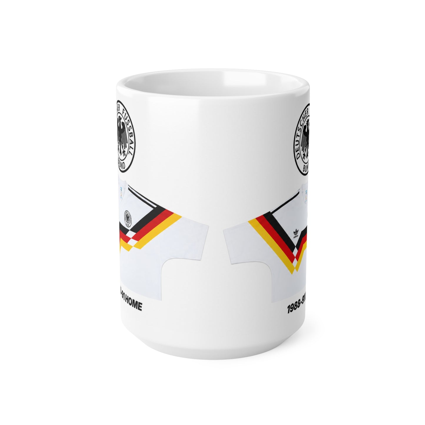 Germany 1988-91 Home Football Jersey Coffee Mug — Retro Deutscher Fussball Bund 11oz/15oz