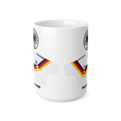 Germany 1988-91 Home Football Jersey Coffee Mug — Retro Deutscher Fussball Bund 11oz/15oz