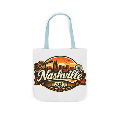 Nashville Sunset Tote Bag — Country Music Skyline Canvas Tote