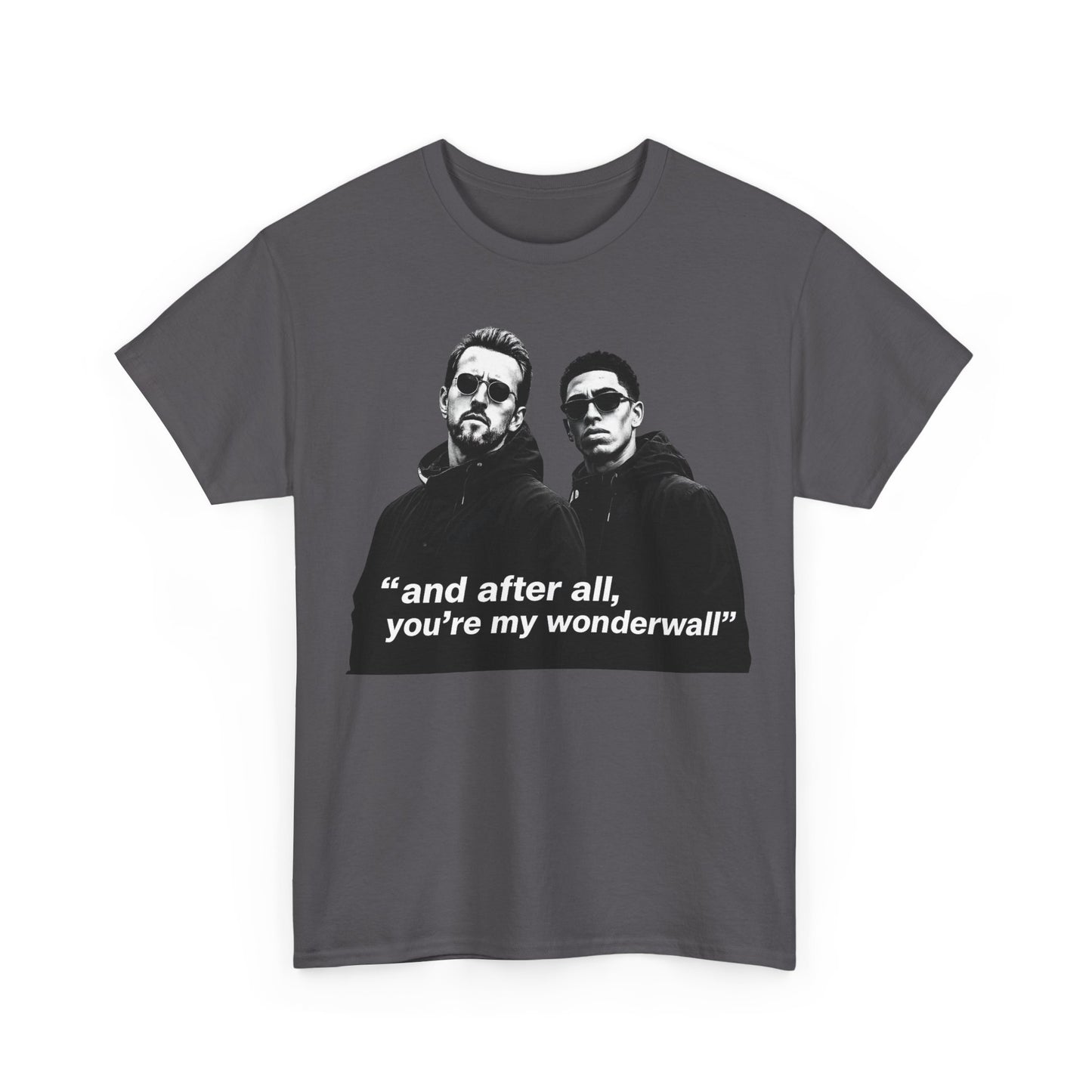 Kane and Bellingham Wonderwall Lyric T-Shirt — ‘and after all, you’re my wonderwall’ Retro Band Tee