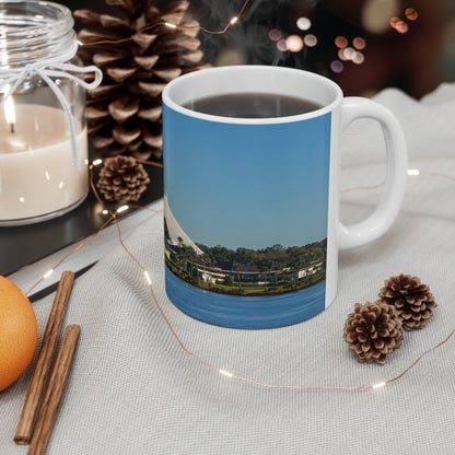 Space Mountain Skyline Mug — Scenic Theme Park Ceramic Coffee Cup (11oz & 15oz)