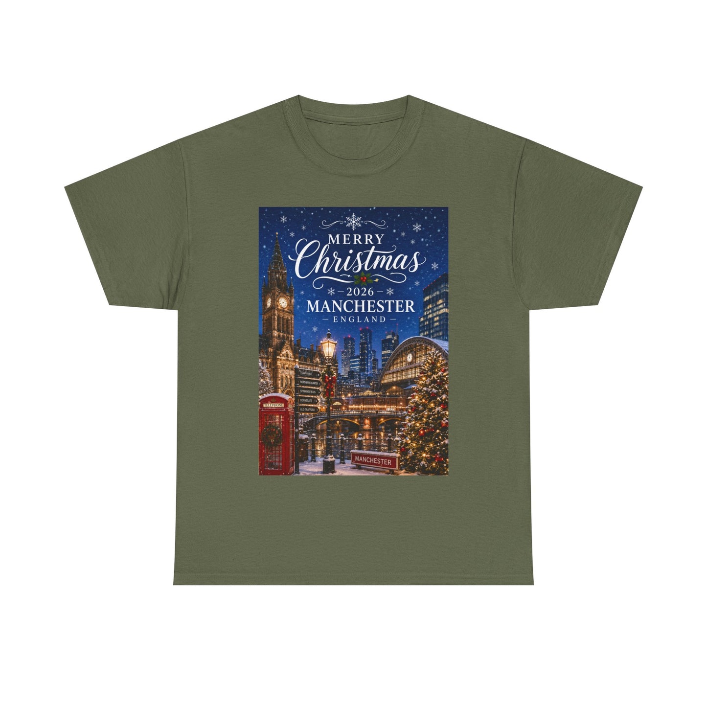 Manchester Christmas Tee — Merry Christmas 2026 Holiday T‑Shirt
