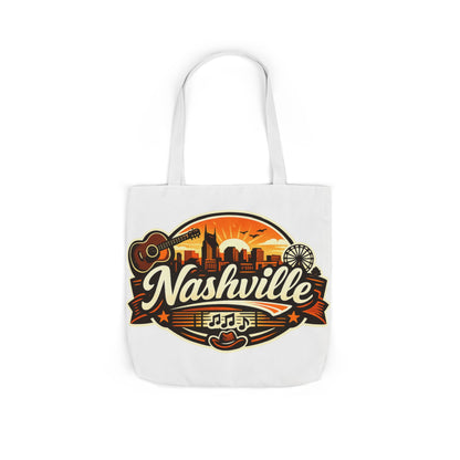 Nashville Sunset Tote Bag — Country Music Skyline Canvas Tote