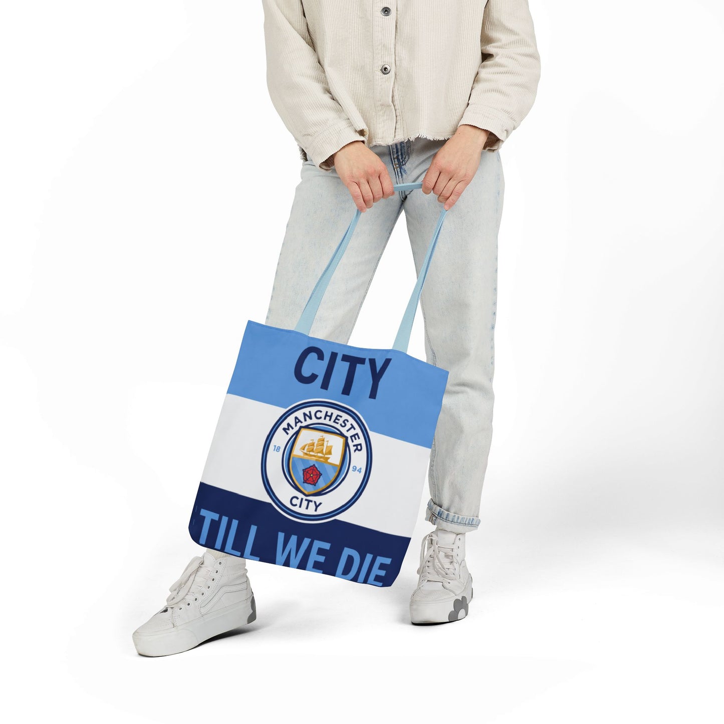 City Till We Die Unofficial Canvas Tote Bag — Manchester Football Fan Bag