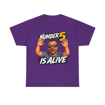 Number 5 Is Alive Graphic Tee — Funny Meme Face T‑Shirt