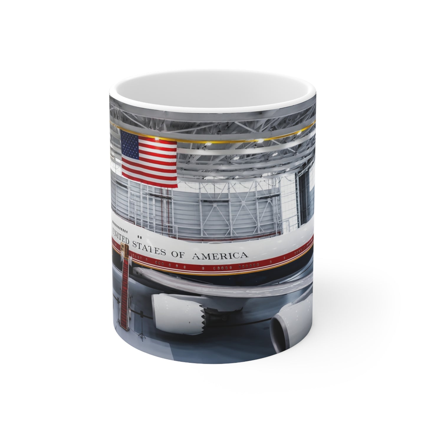 New Air Force One Coffee Mug — USA Flag Air Force One Ceramic Cup (11oz/15oz)