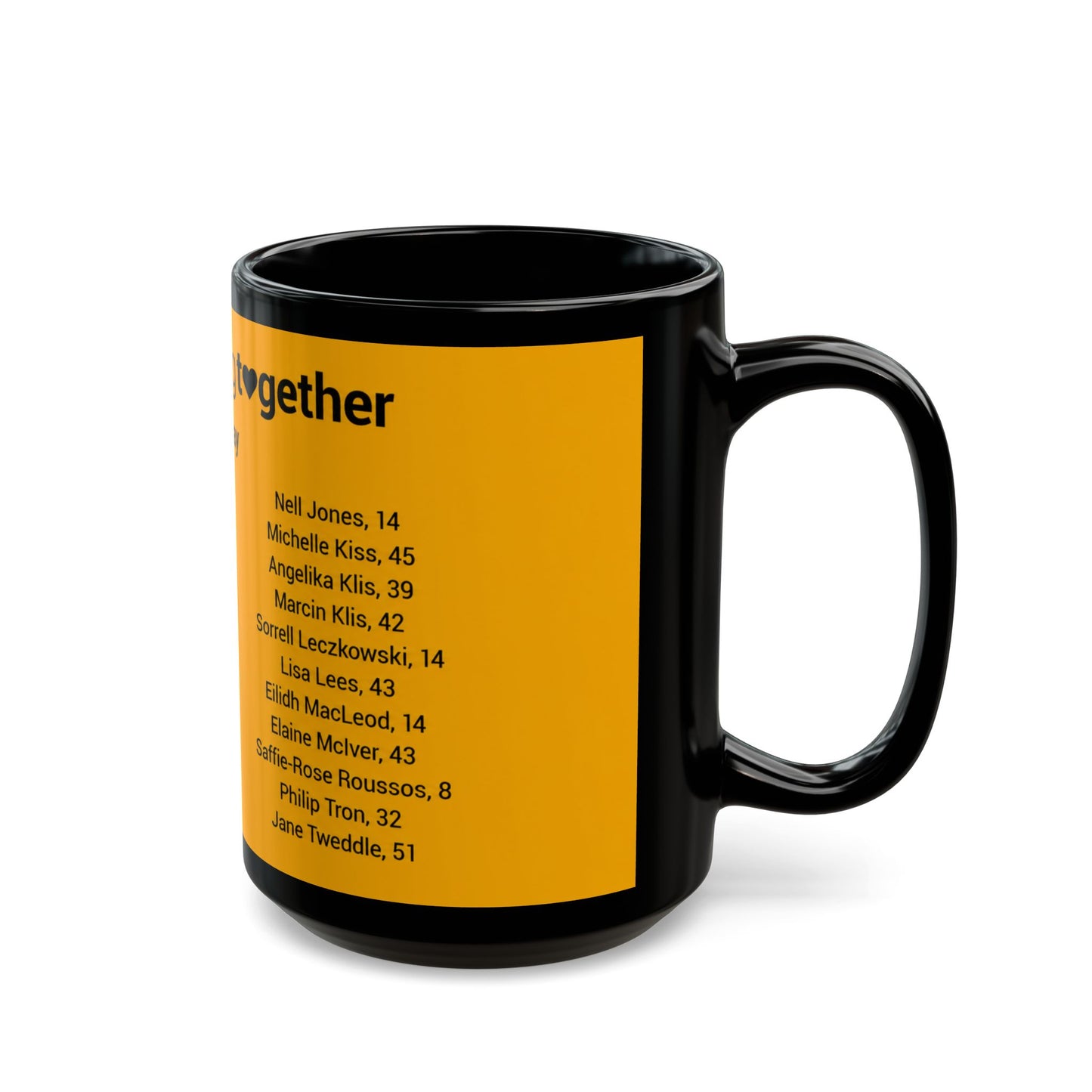 Manchester Arena Memorial Names Black Mug — "Remembering Together 22 May" Tribute Coffee Cup (11oz/15oz)