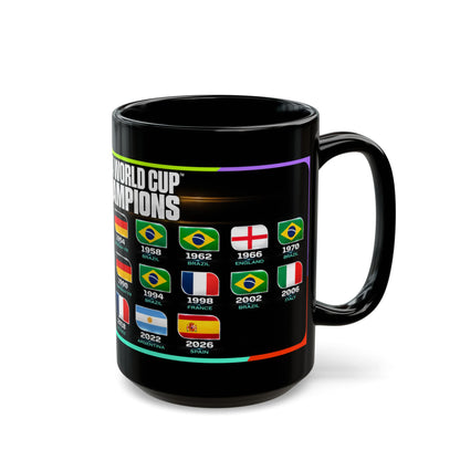 FIFA World Cup Champions Black Mug – All Winning Nations Timeline (11oz/15oz)