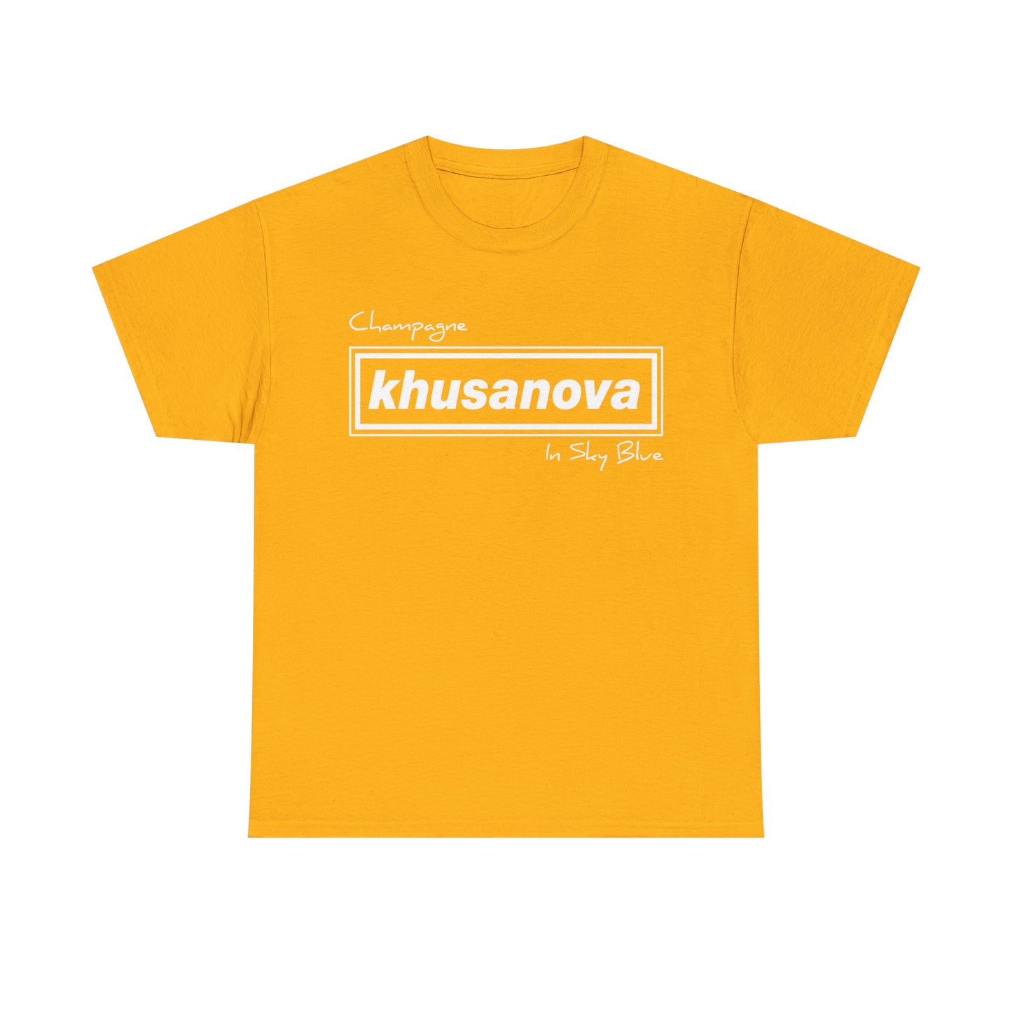 Khusanova Logo T-Shirt — Minimal Black Graphic Tee
