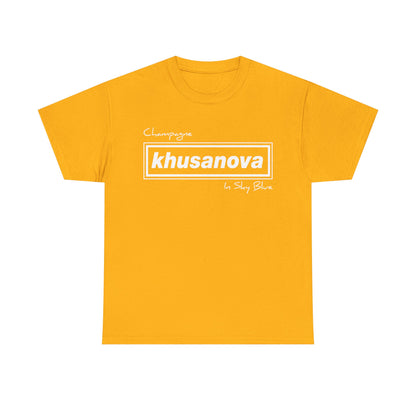 Khusanova Logo T-Shirt — Minimal Black Graphic Tee