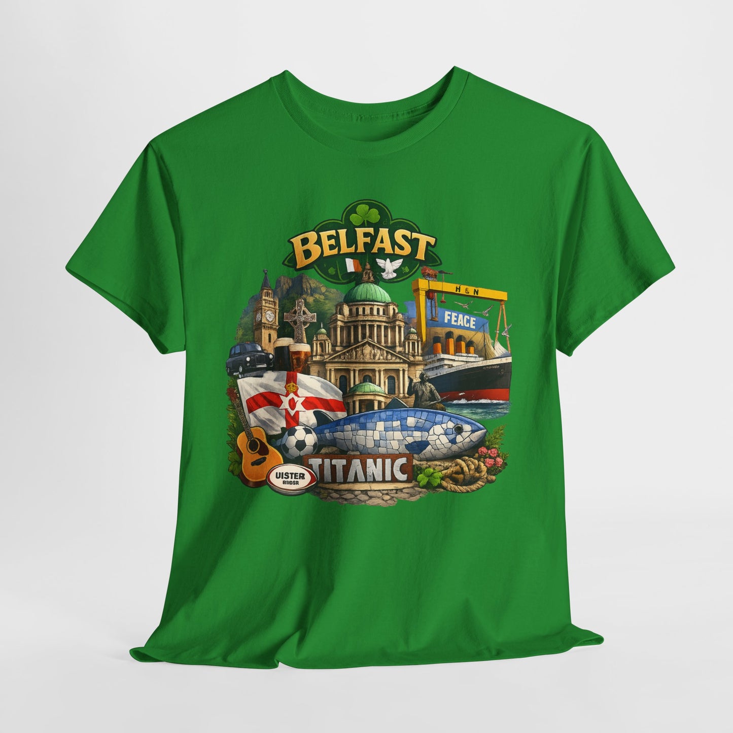 Belfast Collage T-Shirt – Titanic & City Landmarks Souvenir Tee