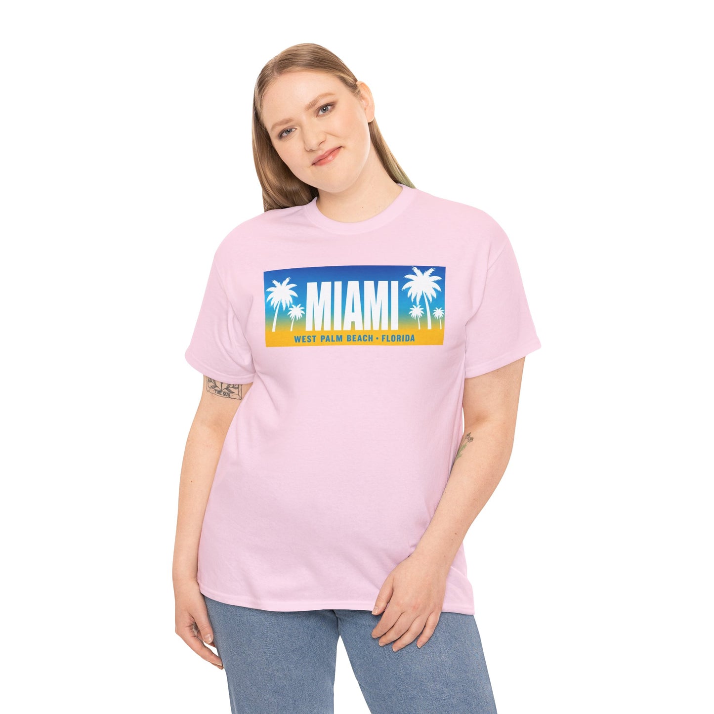 Miami West Palm Beach Vintage Tee — "MIAMI" Beach Palm Trees T‑Shirt