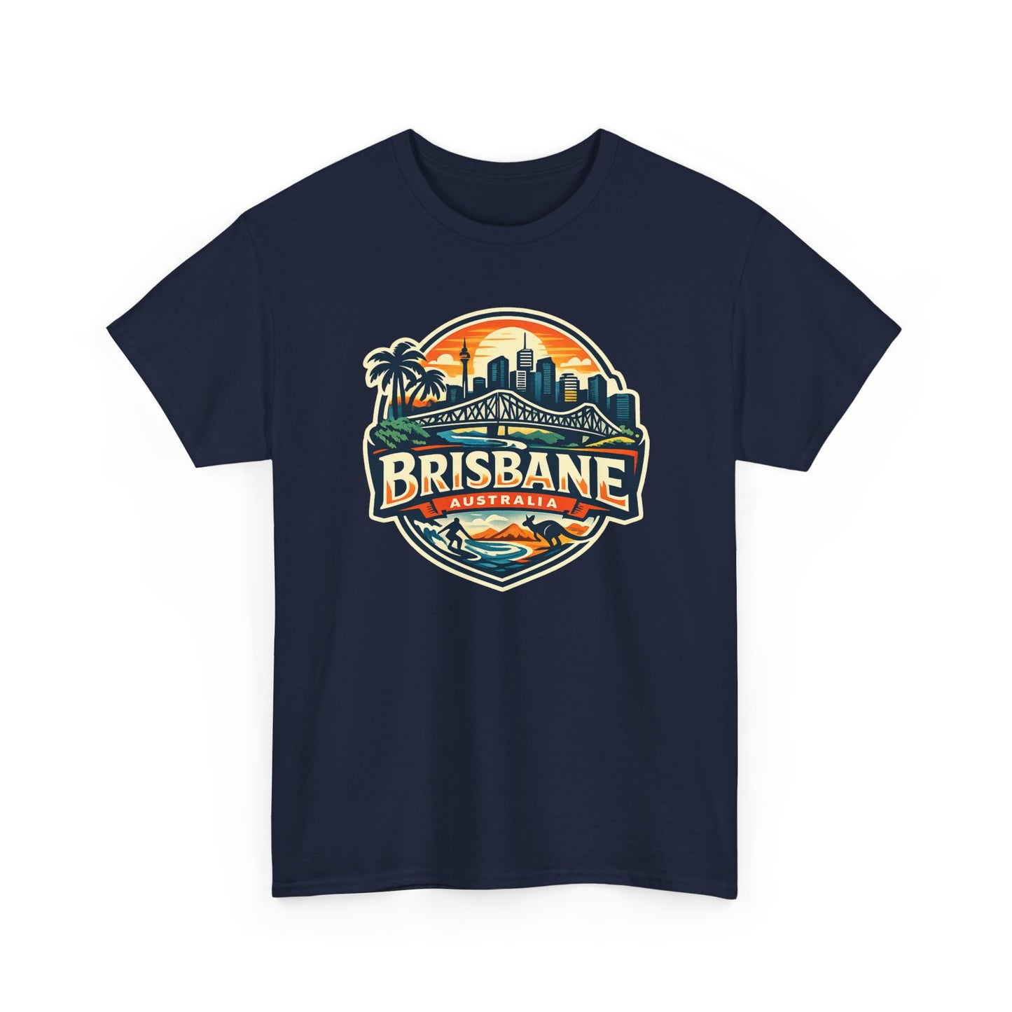 Brisbane Australia Vintage Sunset T-Shirt