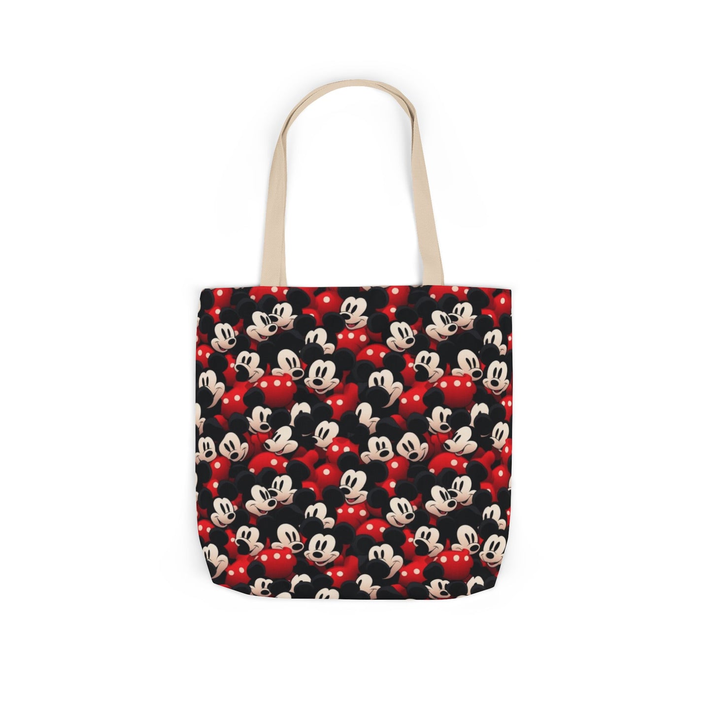 Mickey Mouse Canvas Tote — Retro Cartoon Character Allover Print