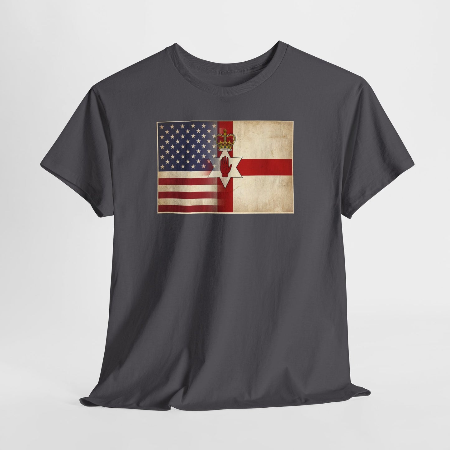 USA / Northern Ireland Flag T-Shirt – Vintage USA & Ulster Cross Tee