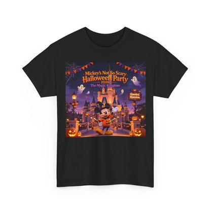Halloween Mickey T-Shirt — "Not So Scary Halloween Party" Castle Graphic Tee