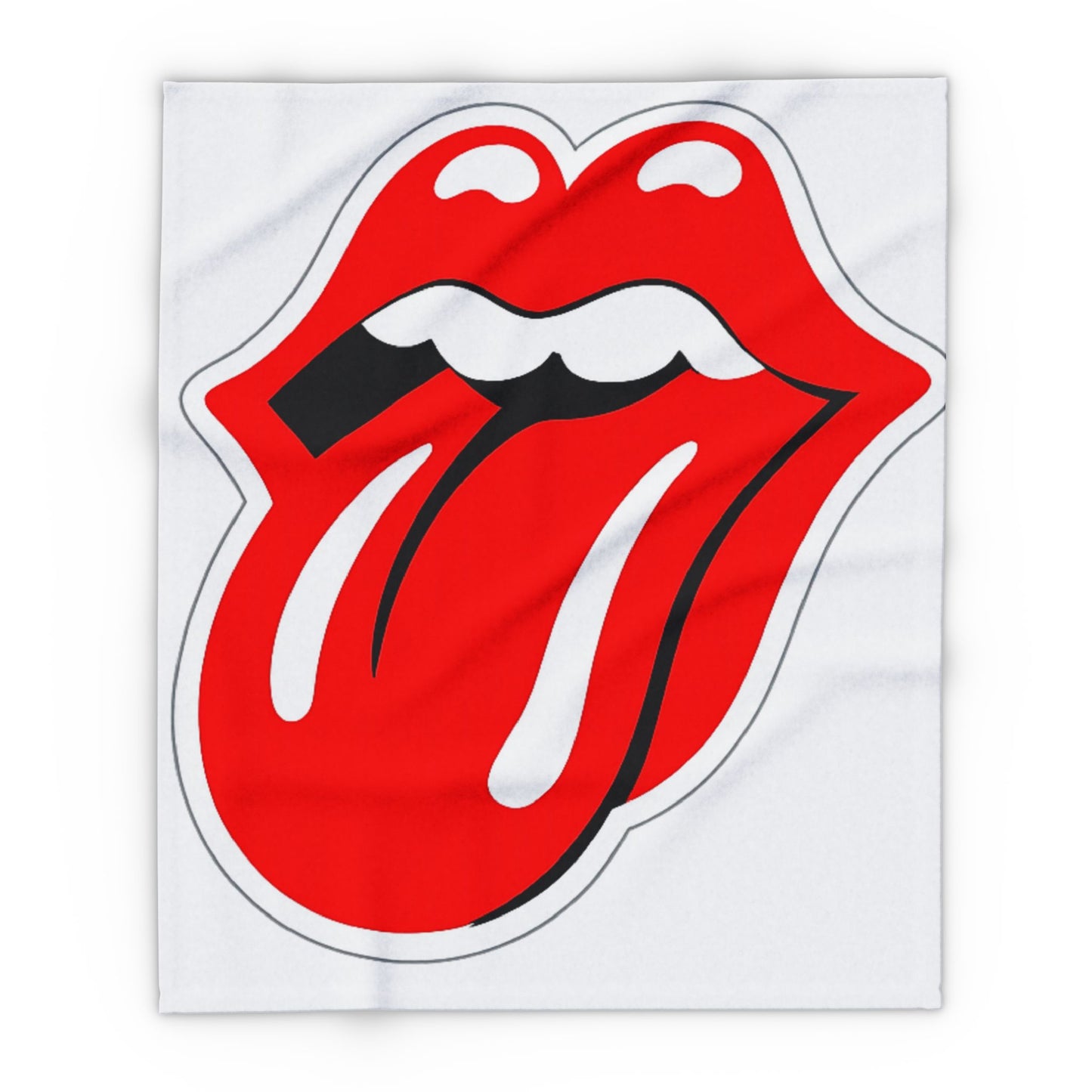 Rolling Stones Tongue Arctic Fleece Blanket – Retro Rock Band Logo Throw