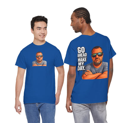 Go Ahead Make My Day T-Shirt — Sunglasses Guy Graphic Tee