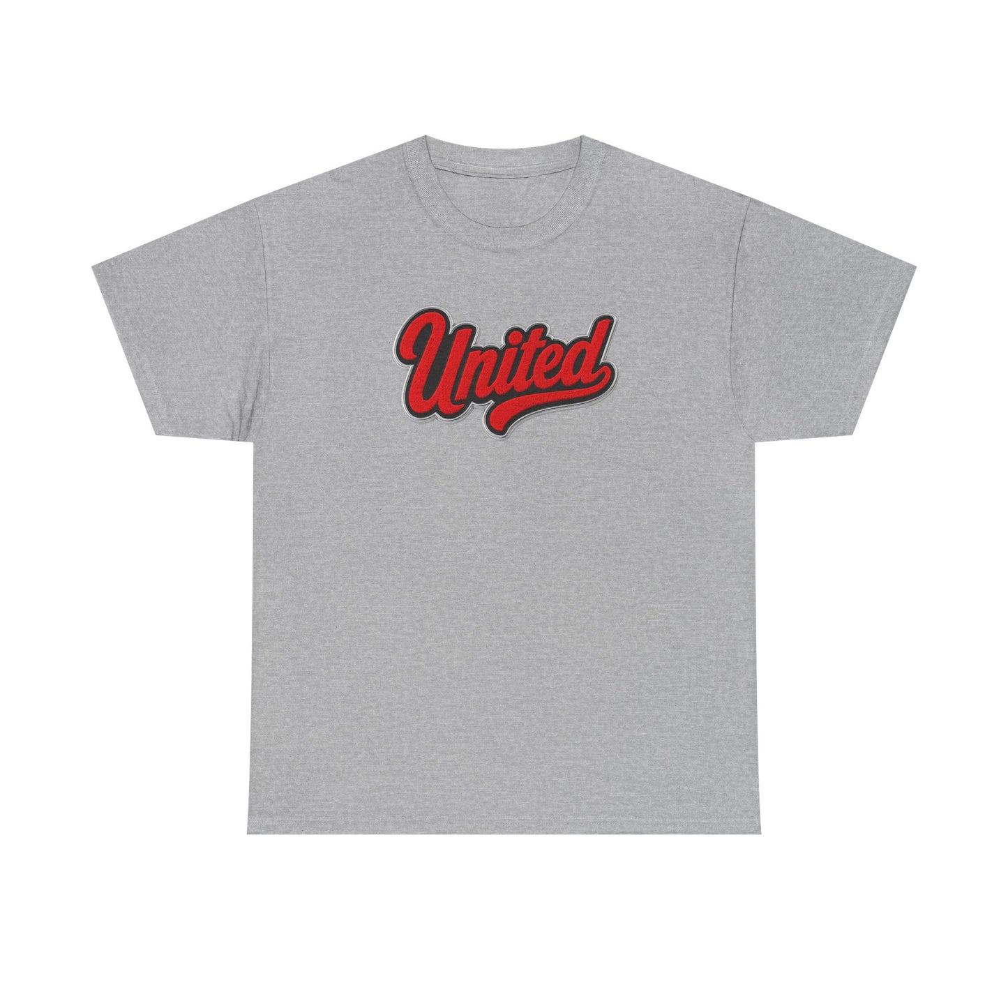 United Retro Script Tee — Vintage Red Logo T‑Shirt