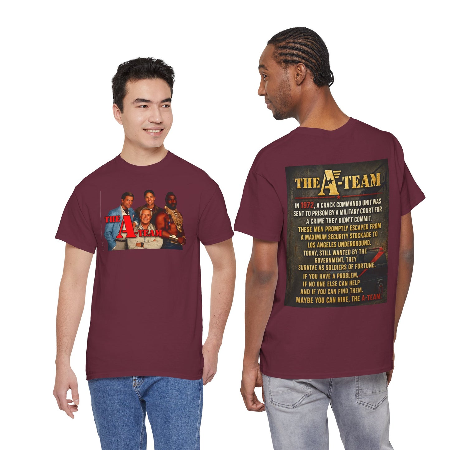 A-Team Graphic Tee — Retro TV Series Logo & Character Poster T-Shirt
