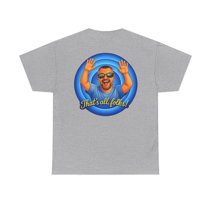T-Shirt — "That's All, Folks!" Waving Portrait Graphic Tee