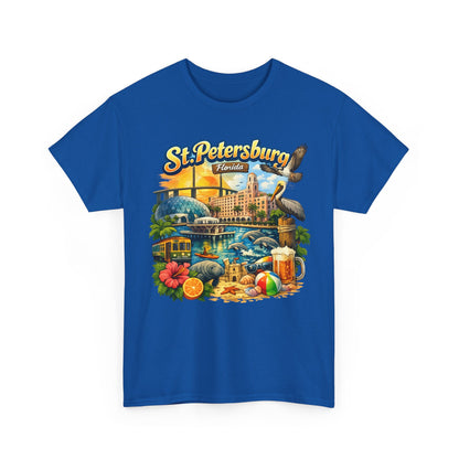 St. Petersburg Florida Retro Beach Scene T-Shirt