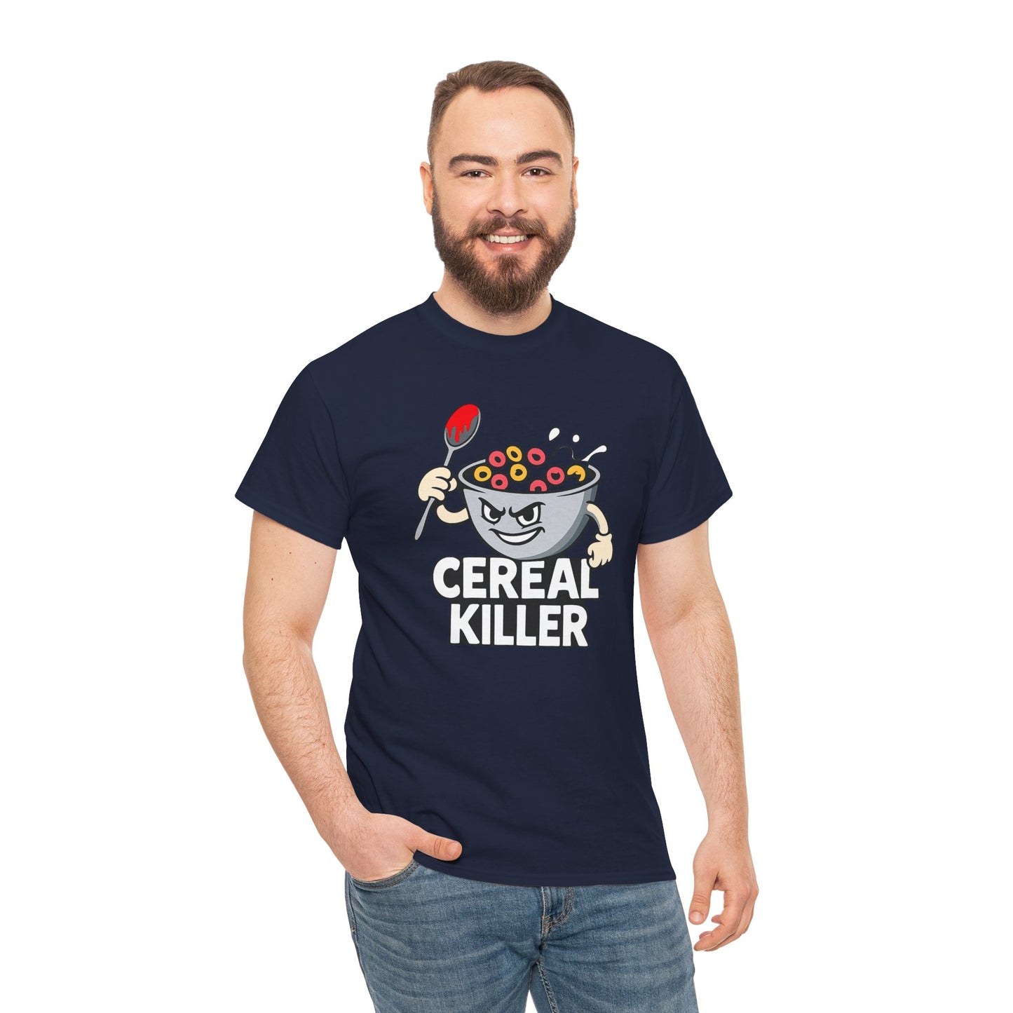 Cereal Killer Graphic Tee — Funny Breakfast Cartoon T‑Shirt