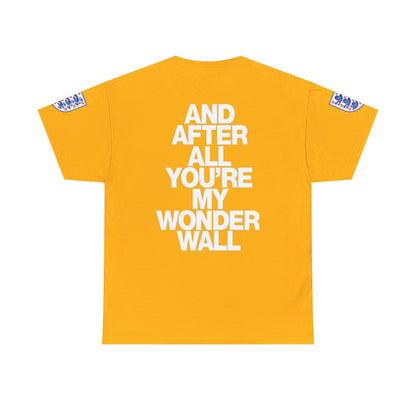 England Football Tee — "And After All You're My Wonderwall" Lyrics Tee