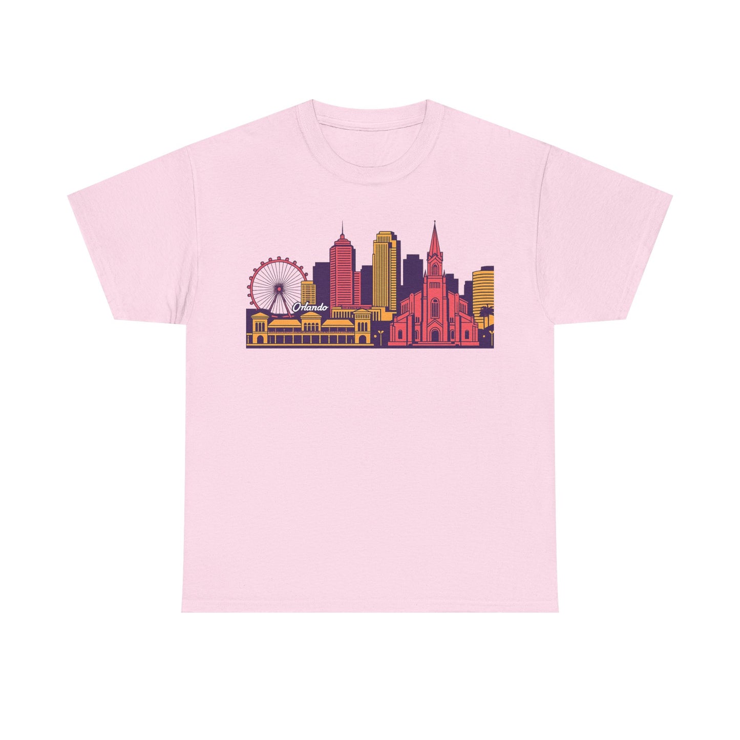 Orlando City Skyline T-Shirt — Colorful Urban Landmark Graphic Tee