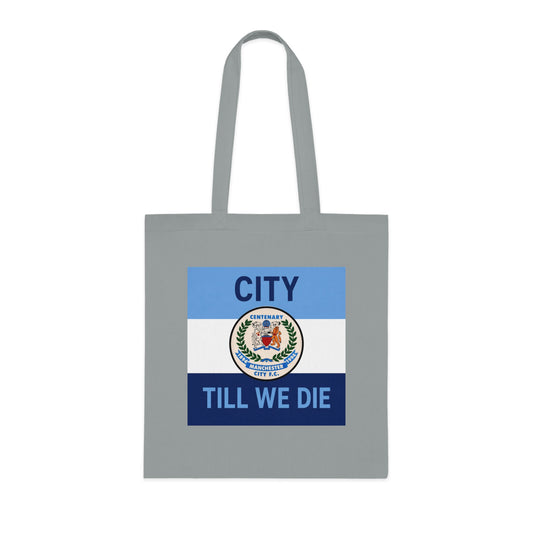 City Till We Die Cotton Tote - Football Fan Flag Tote Bag