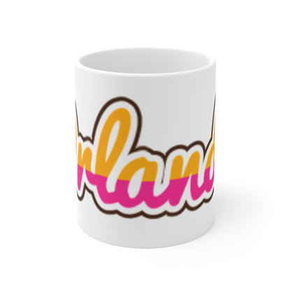 Orlando Retro Script Ceramic Mug — Colorful City Souvenir (11oz & 15oz)