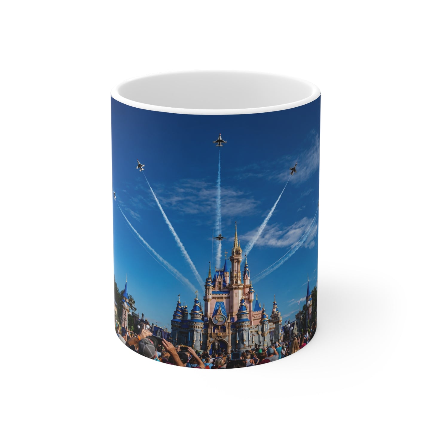 Magic Kingdom Fly over Ceramic Mug — 11oz/15oz Souvenir Coffee Cup