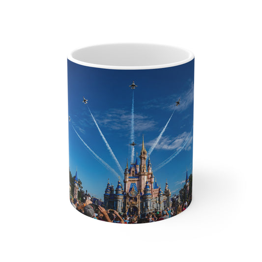Magic Kingdom Fly over Ceramic Mug — 11oz/15oz Souvenir Coffee Cup