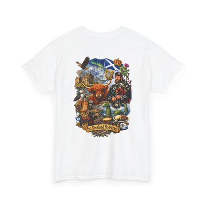 Scotland Collage T-Shirt — "No Scotland No Party" Scottish Heritage Tee
