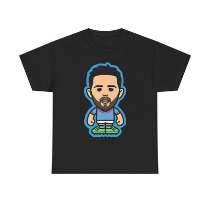 Bernardo Silva Manchester City Legend Graphic Tee — Player Cartoon Front & Tribute Poster Back
