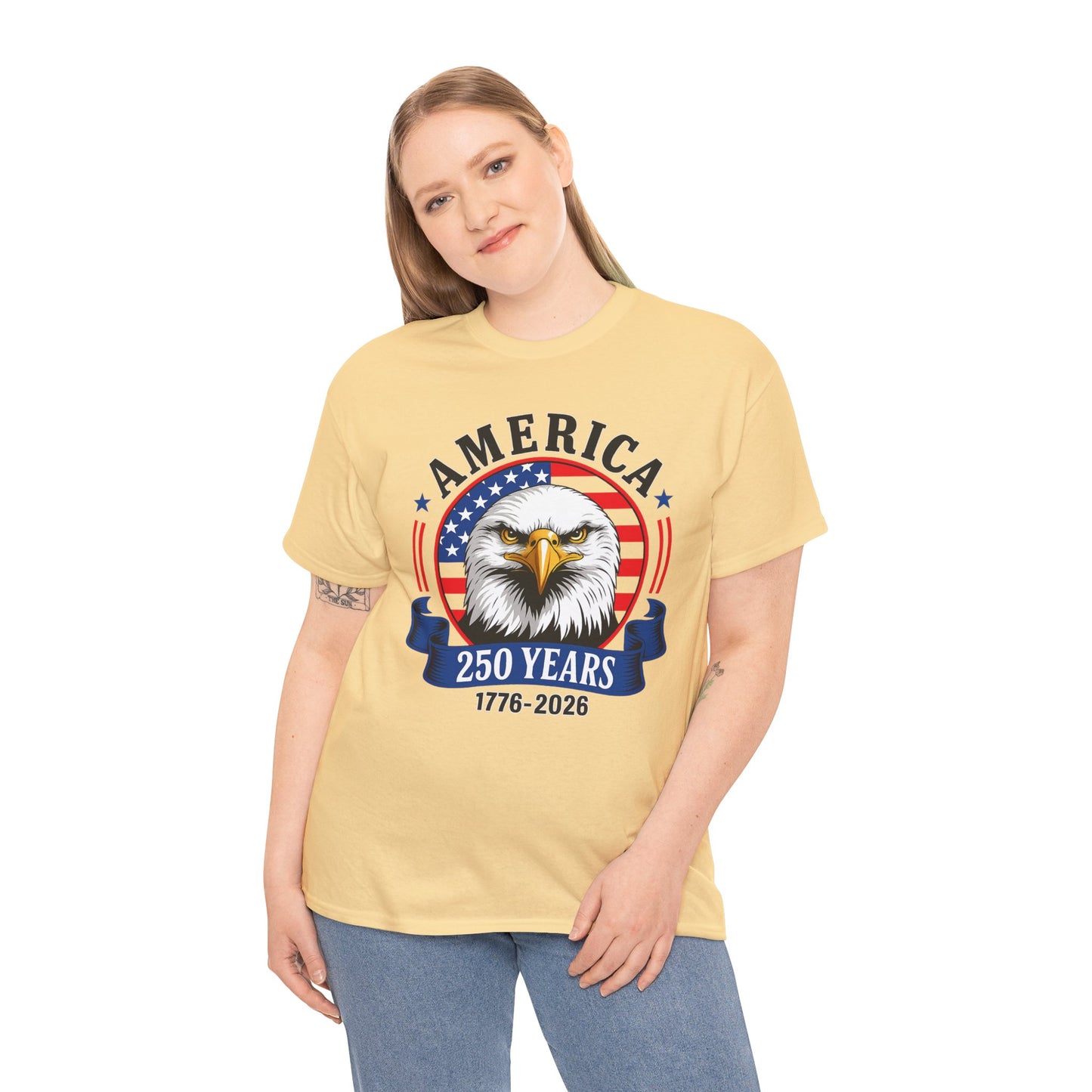 America 250 Years T-Shirt – Bald Eagle 1776–2026 Patriotic Tee