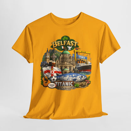 Belfast Collage T-Shirt – Titanic & City Landmarks Souvenir Tee