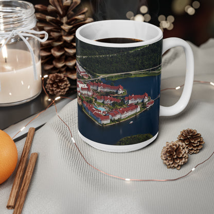 DIsney World Grand Floridian Resort Aerial Photo Coffee Mug — Scenic 11oz & 15oz Ceramic Cup