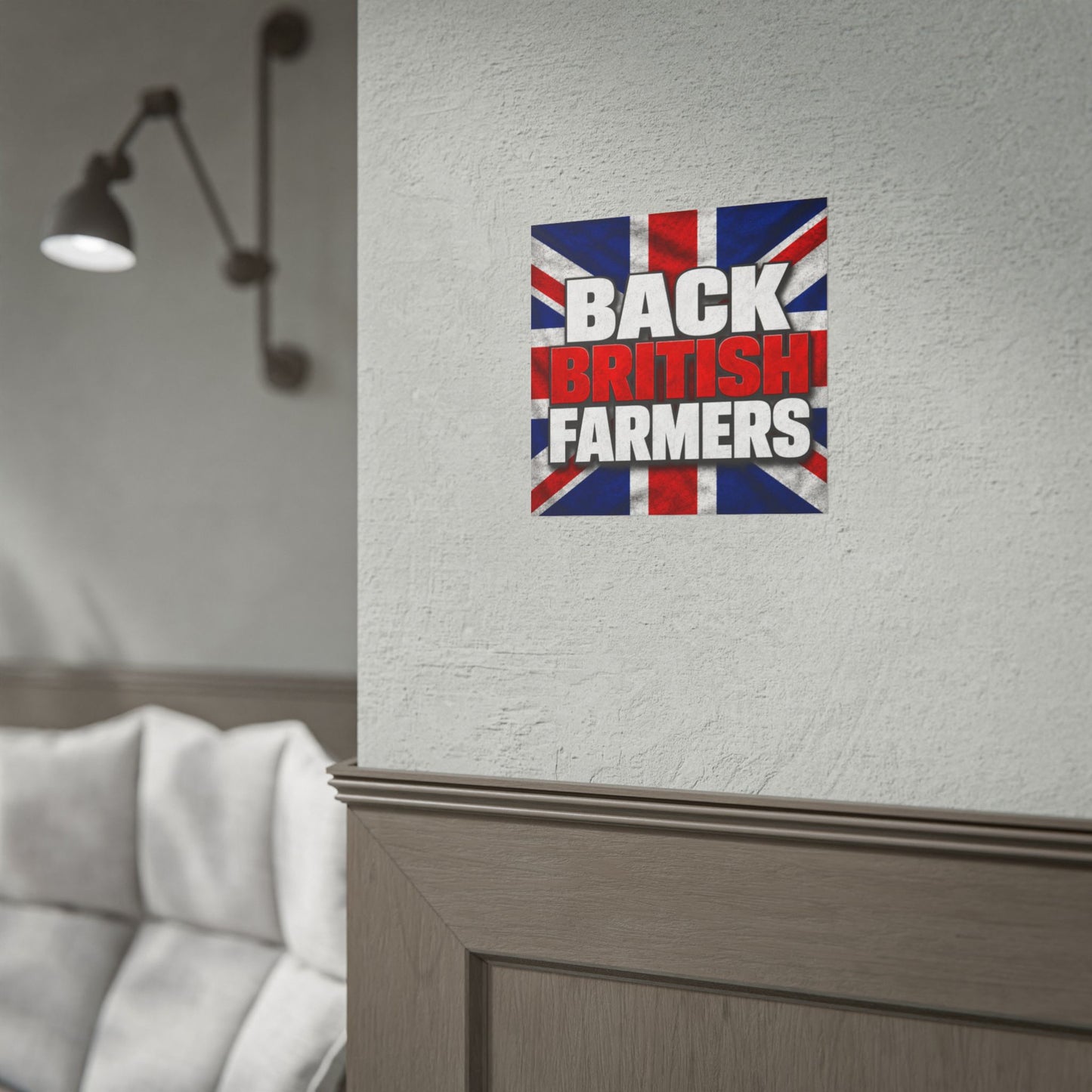 Back British Farmers Union Jack Support Poster