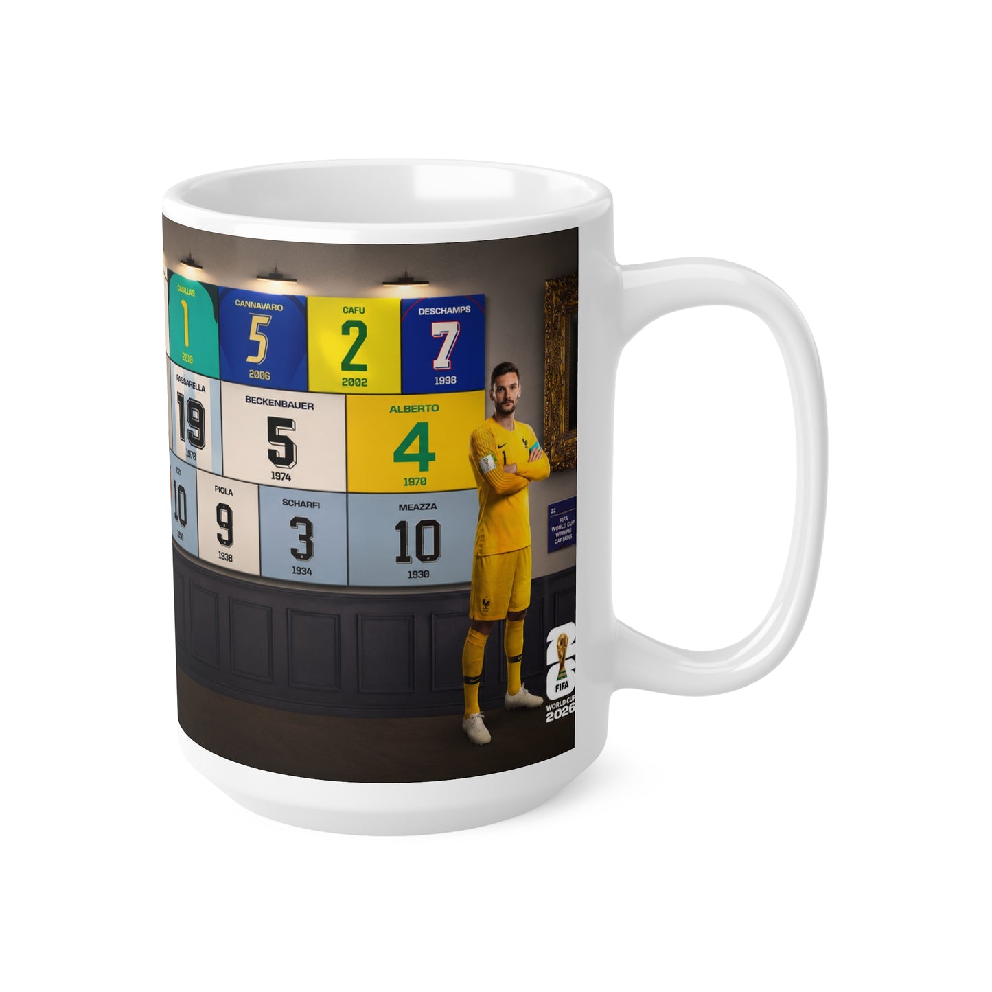 World Cup Winner Captains Number Wall Ceramic Mug — 11oz & 15oz