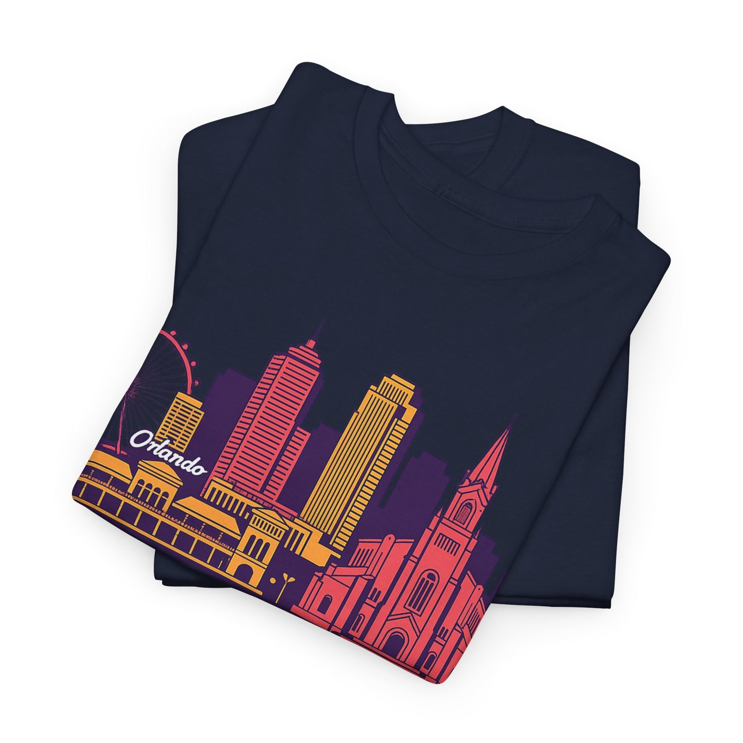 Orlando City Skyline T-Shirt — Colorful Urban Landmark Graphic Tee