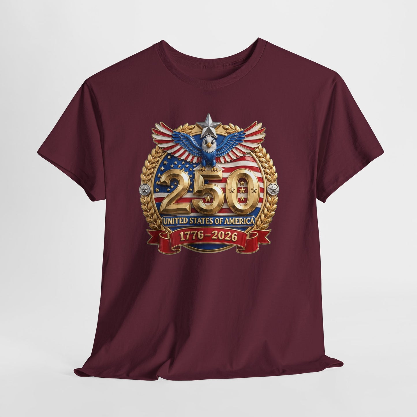 250th USA Anniversary T-Shirt – 1776–2026 Patriotic Eagle Emblem Tee