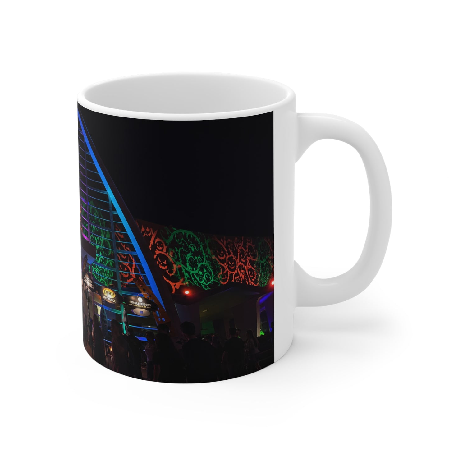Universal HHN Festival Light Arch Ceramic Mug - Colorful Night Market Coffee Cup (11oz, 15oz)