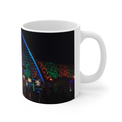 Universal HHN Festival Light Arch Ceramic Mug - Colorful Night Market Coffee Cup (11oz, 15oz)