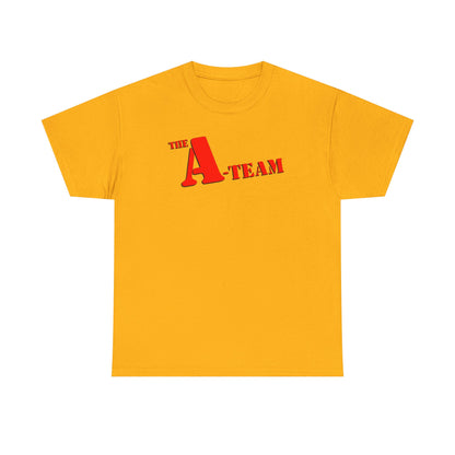 A-Team Graphic Tee — Retro Red Logo Vintage Crew T-Shirt