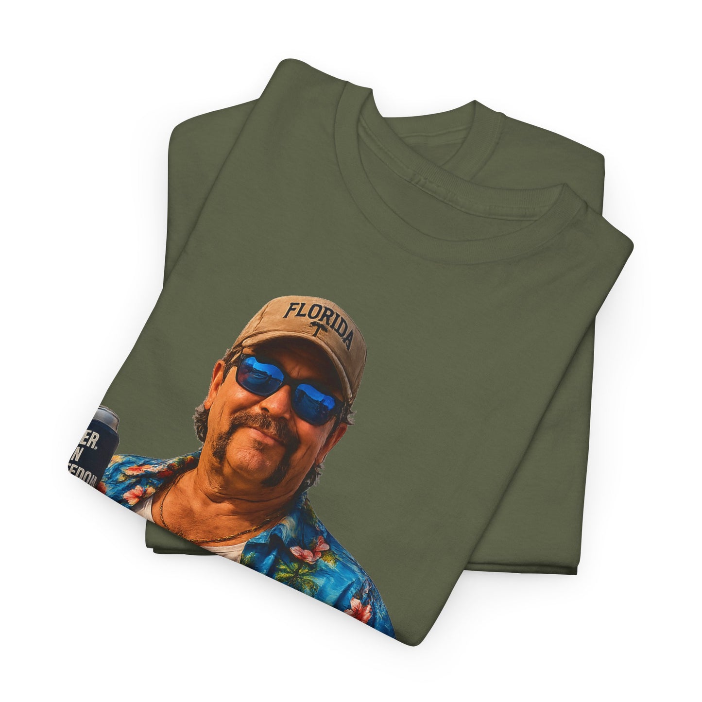Florida Man Graphic Tee — Funny Vacation Shirt with Hawaiian Shirt Design