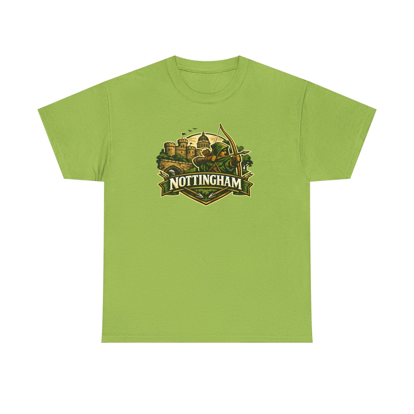 Nottingham Vintage Crest T-Shirt — Robin Hood Castle Travel Tee