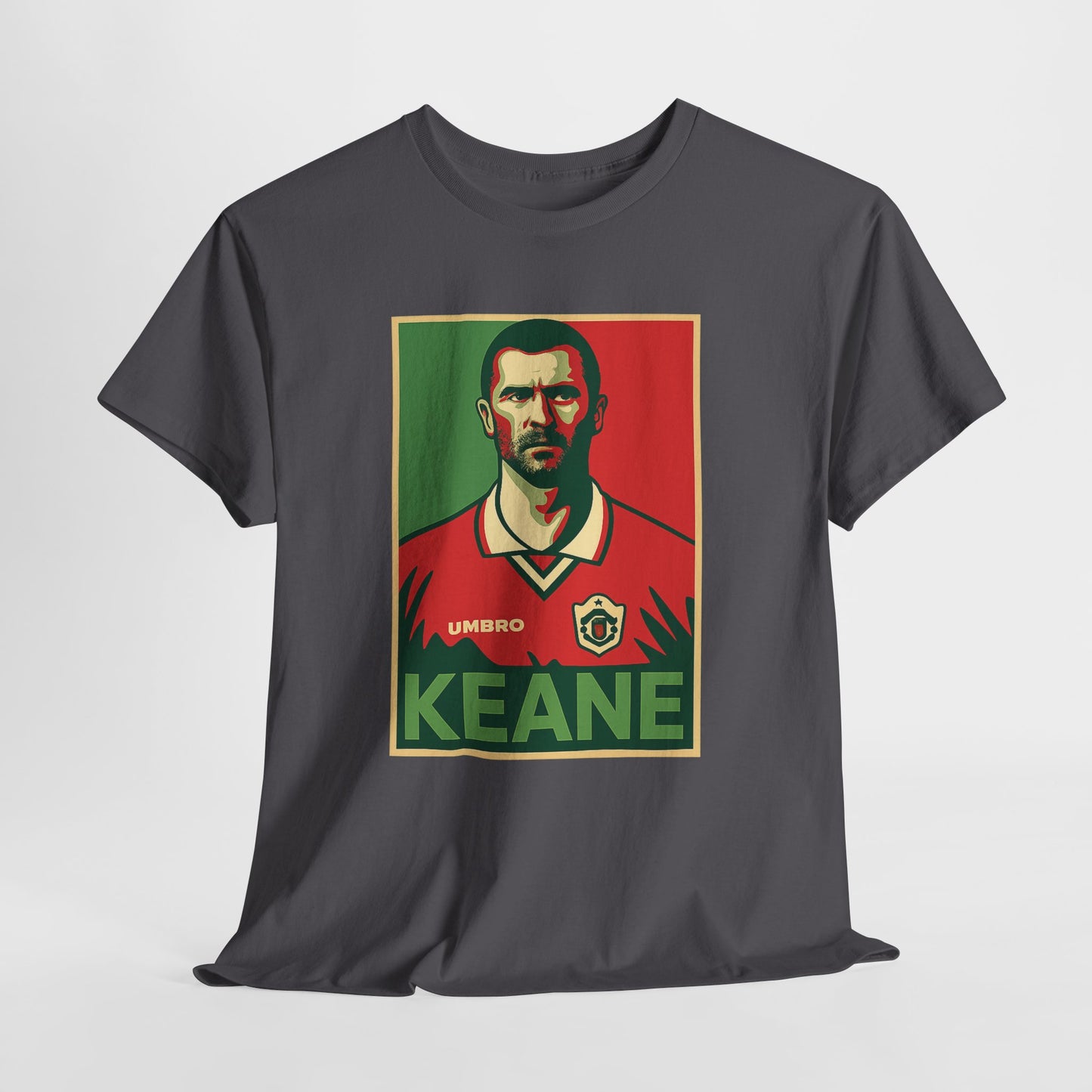 Keane Football Poster Tee — Retro Soccer Jersey Graphic T-Shirt